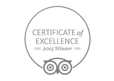 TripAdvisor à décerné le certificate of Excellence à l'hôtel le Branhoc